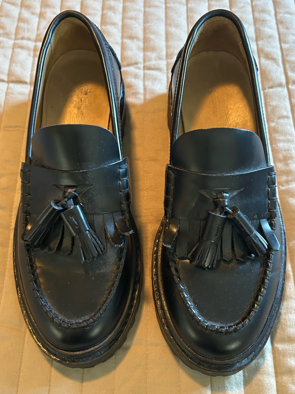 Isabel Marant Black Tassel Loafers - Classic Leather Slip-Ons - Picture 1 of 10